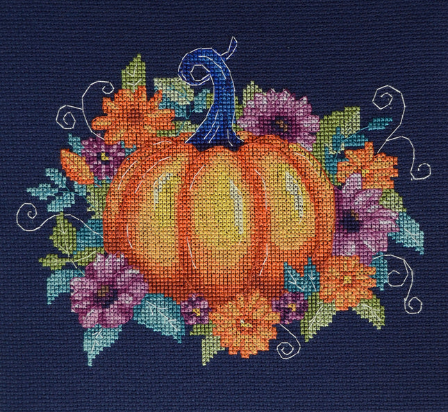 DIY Cross Stitch Kit "Autumn colors" 7.1x5.9 in