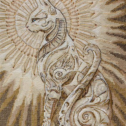 DIY Cross Stitch Kit "Protector of the Sun" 9.8x14.6 in