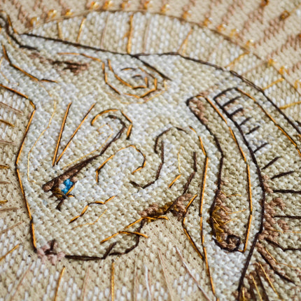 DIY Cross Stitch Kit "Protector of the Sun" 9.8x14.6 in