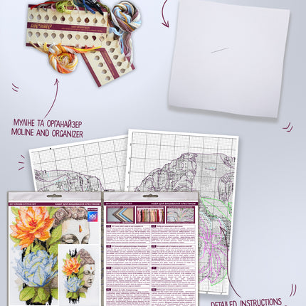 DIY Cross Stitch Kit "Nirvana" 6.7x11.0 in