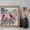 DIY Cross Stitch Kit "Chittering about winter" 9.8x9.8 in