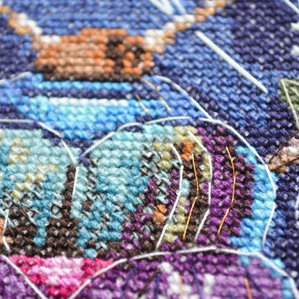 DIY Cross Stitch Kit "Cross-stitch kits Misty evening" 8.7x11.8 in
