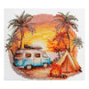 DIY Cross Stitch Kit "Cross-stitch kits Beach adventures" 8.7x7.9 in