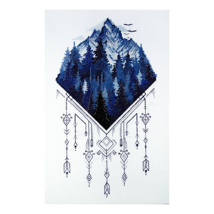 DIY Cross Stitch Kit "Cross-stitch kits Silver land" 7.9x13.8 in