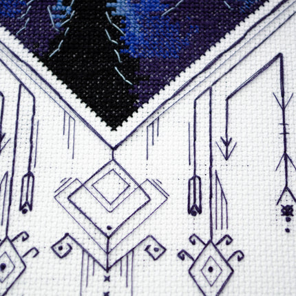 DIY Cross Stitch Kit "Cross-stitch kits Silver land" 7.9x13.8 in