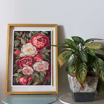 DIY Cross Stitch Kit "Velvet feelings" 7.1x11.0 in