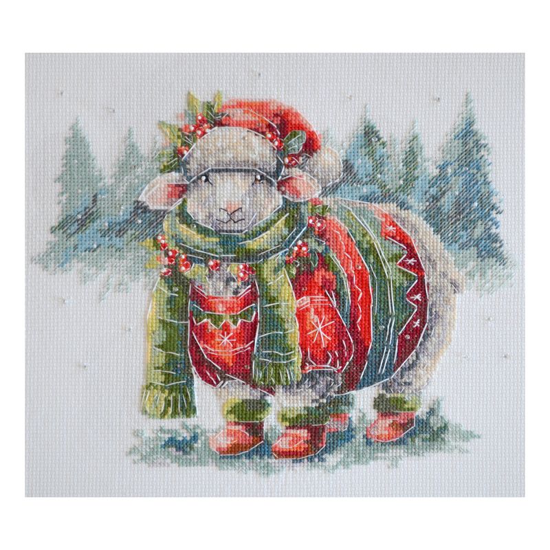 DIY Cross Stitch Kit "In the arms of winter" 9.4x7.9 in