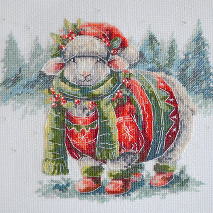 DIY Cross Stitch Kit "In the arms of winter" 9.4x7.9 in