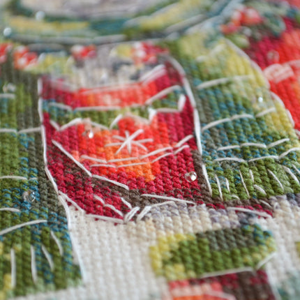 DIY Cross Stitch Kit "In the arms of winter" 9.4x7.9 in