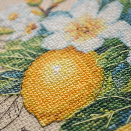 DIY Cross Stitch Kit "Cross-stitch kits Lemon mood" 5.5x8.3 in