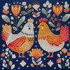 DIY Cross Stitch Kit "Best hen friends" 9.1x9.1 in