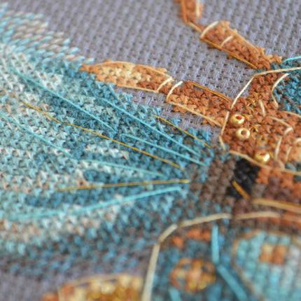 DIY Cross Stitch Kit "Artifact of time" 7.9x7.5 in