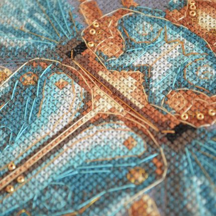 DIY Cross Stitch Kit "Artifact of time" 7.9x7.5 in