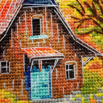 DIY Cross Stitch Kit "The melody of the autumn wind" 9.1x8.3 in