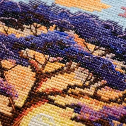 DIY Cross Stitch Kit "Spaces of Savannah" 9.1x8.7 in