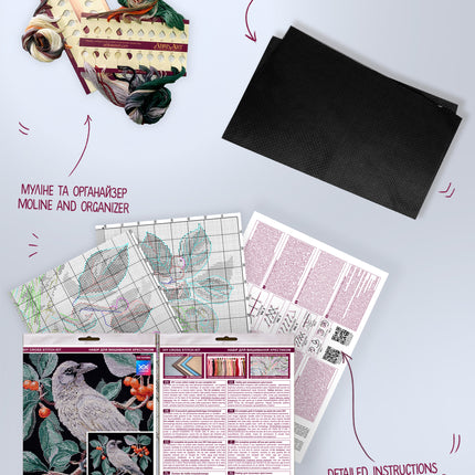 DIY Cross Stitch Kit "Another beauty" 11.4x11.4 in