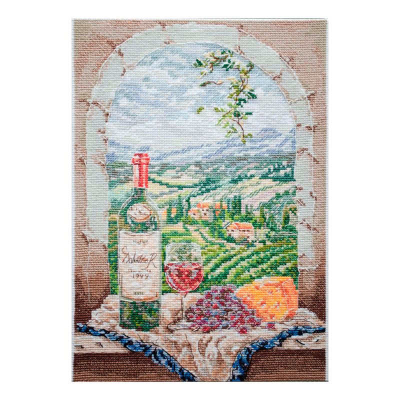 DIY Cross Stitch Kit "Sommelier's Dream" 7.9x11.4 in