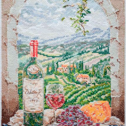 DIY Cross Stitch Kit "Sommelier's Dream" 7.9x11.4 in