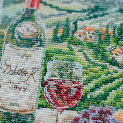 DIY Cross Stitch Kit "Sommelier's Dream" 7.9x11.4 in