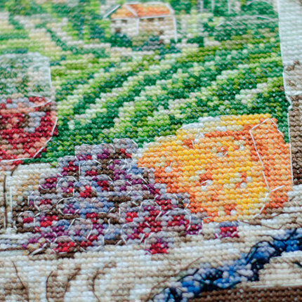 DIY Cross Stitch Kit "Sommelier's Dream" 7.9x11.4 in
