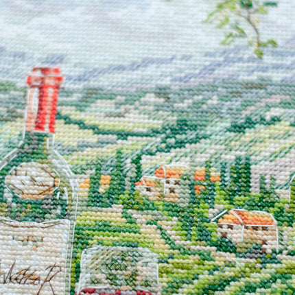 DIY Cross Stitch Kit "Sommelier's Dream" 7.9x11.4 in