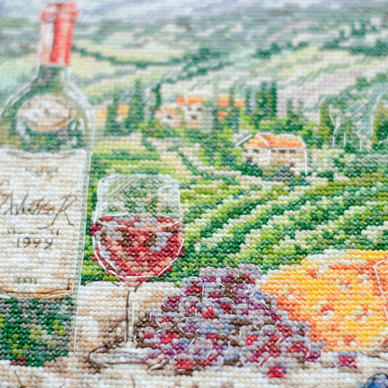 DIY Cross Stitch Kit "Sommelier's Dream" 7.9x11.4 in