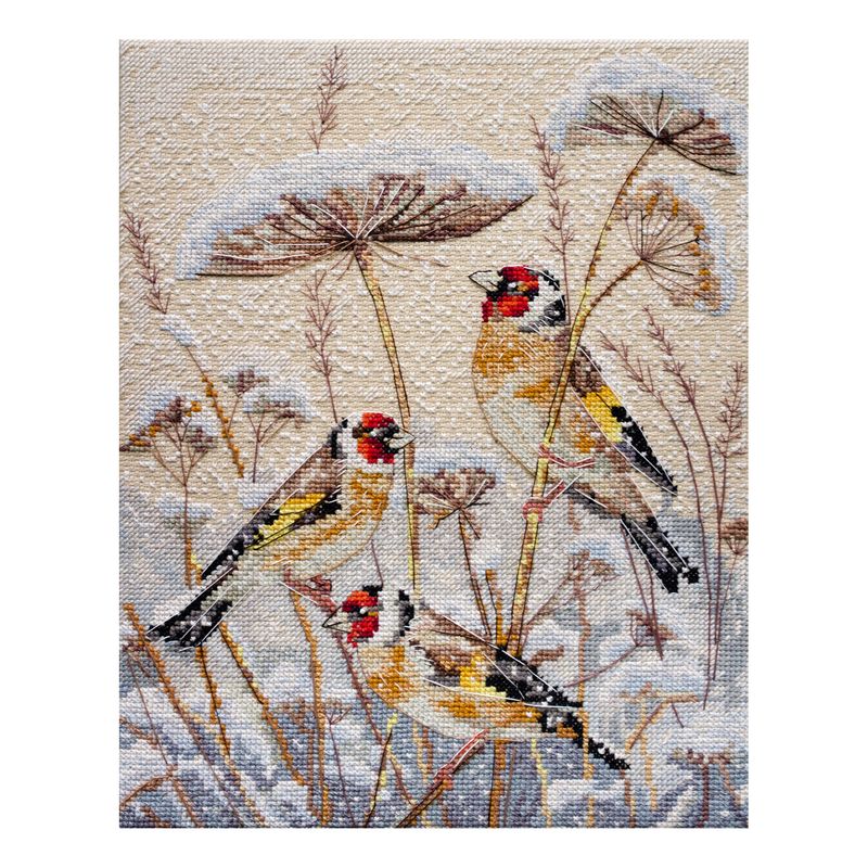 DIY Cross Stitch Kit "A quiet blizzard" 8.7x11.0 in