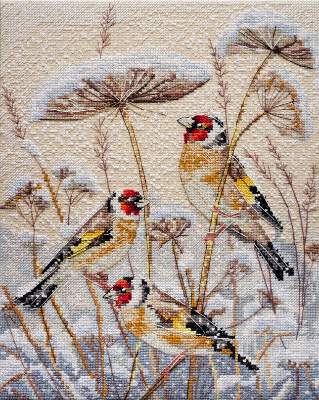 DIY Cross Stitch Kit "A quiet blizzard" 8.7x11.0 in