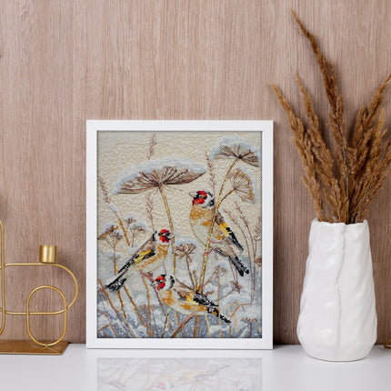 DIY Cross Stitch Kit "A quiet blizzard" 8.7x11.0 in