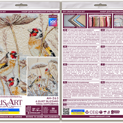 DIY Cross Stitch Kit "A quiet blizzard" 8.7x11.0 in