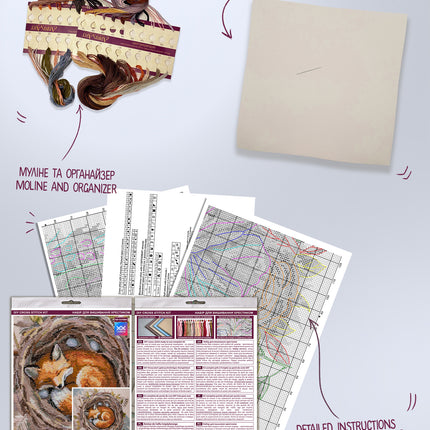 DIY Cross Stitch Kit "Protector of a foreign home" 11.8x11.8 in
