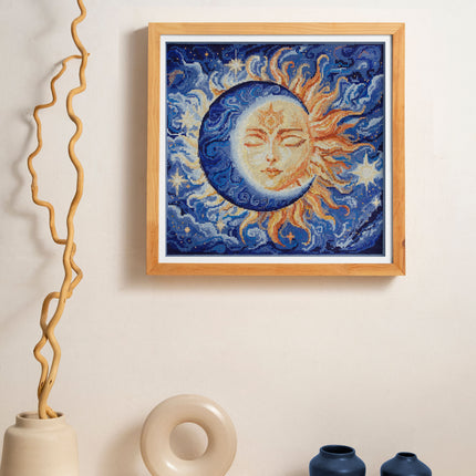DIY Cross Stitch Kit "Heavenly Couple" 12.2x11.8 in