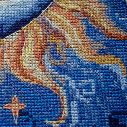 DIY Cross Stitch Kit "Heavenly Couple" 12.2x11.8 in