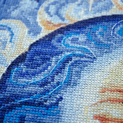 DIY Cross Stitch Kit "Heavenly Couple" 12.2x11.8 in