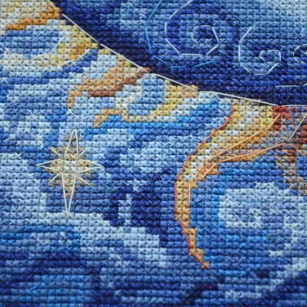DIY Cross Stitch Kit "Heavenly Couple" 12.2x11.8 in