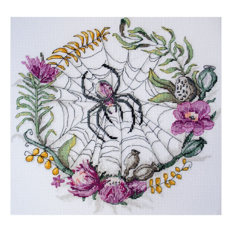 DIY Cross Stitch Kit "Lace of the Invisible World" 10.2x9.8 in