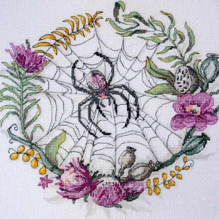 DIY Cross Stitch Kit "Lace of the Invisible World" 10.2x9.8 in