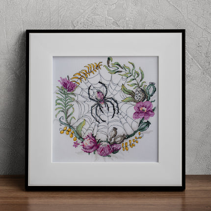 DIY Cross Stitch Kit "Lace of the Invisible World" 10.2x9.8 in
