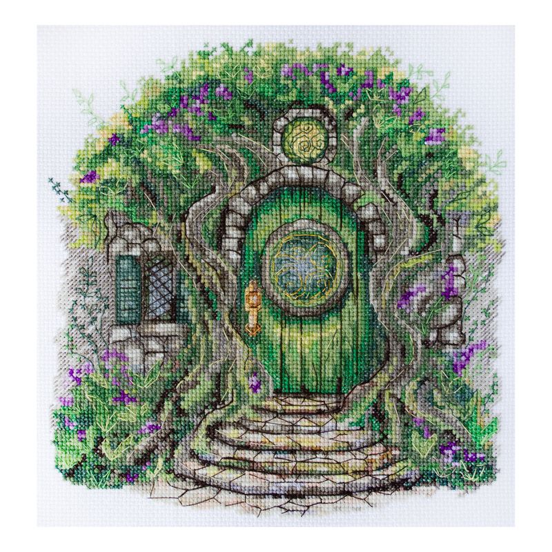 DIY Cross Stitch Kit " Where the elves livе" 7.9x8.3 in