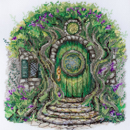 DIY Cross Stitch Kit " Where the elves livе" 7.9x8.3 in