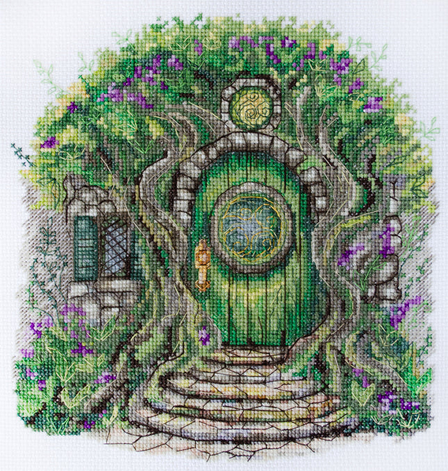 DIY Cross Stitch Kit " Where the elves livе" 7.9x8.3 in