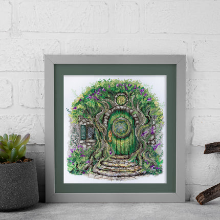 DIY Cross Stitch Kit " Where the elves livе" 7.9x8.3 in