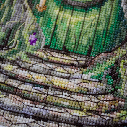 DIY Cross Stitch Kit " Where the elves livе" 7.9x8.3 in