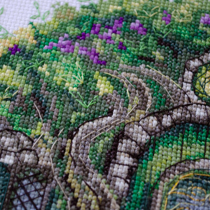 DIY Cross Stitch Kit " Where the elves livе" 7.9x8.3 in