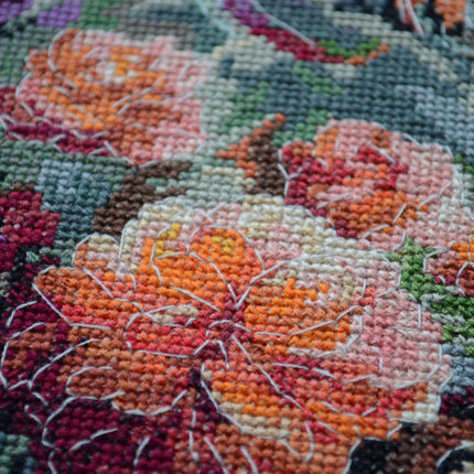 DIY Cross Stitch Kit "Rooster in the Yard" 9.1x11.8 in