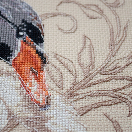 DIY Cross Stitch Kit "Swans of love" 8.3x14.2 in