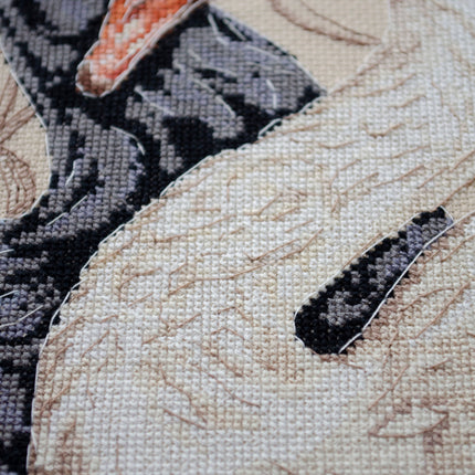 DIY Cross Stitch Kit "Swans of love" 8.3x14.2 in