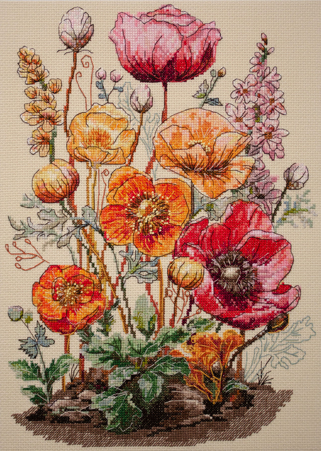 DIY Cross Stitch Kit "Meadow's Whisper" 9.1x13.4 in