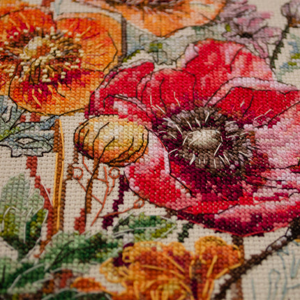 DIY Cross Stitch Kit "Meadow's Whisper" 9.1x13.4 in