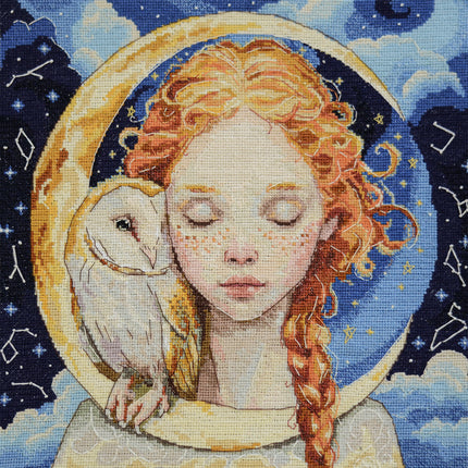 DIY Cross Stitch Kit "Meadow`s Whisper" 9.8x9.4 in
